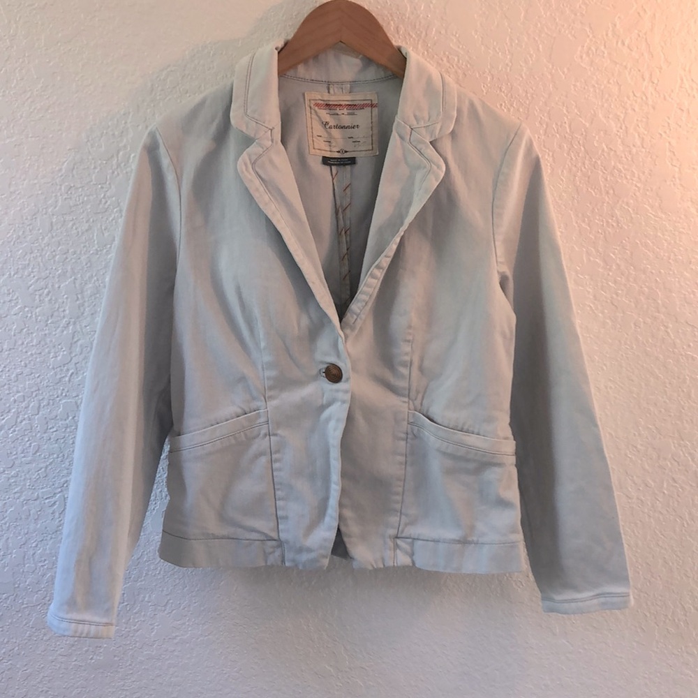 ANTHROPOLOGY CARTANNIER light blue BLAZER